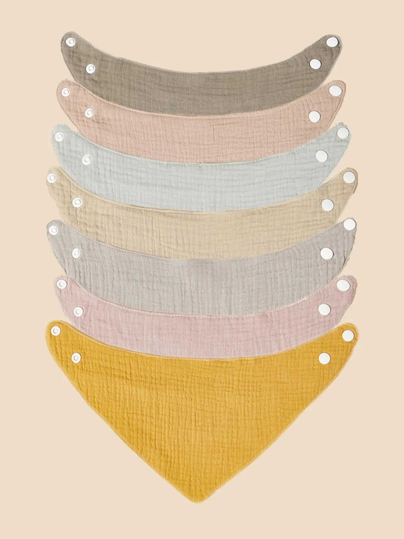 7pcs Baby's Saliva Feeding Bib Set