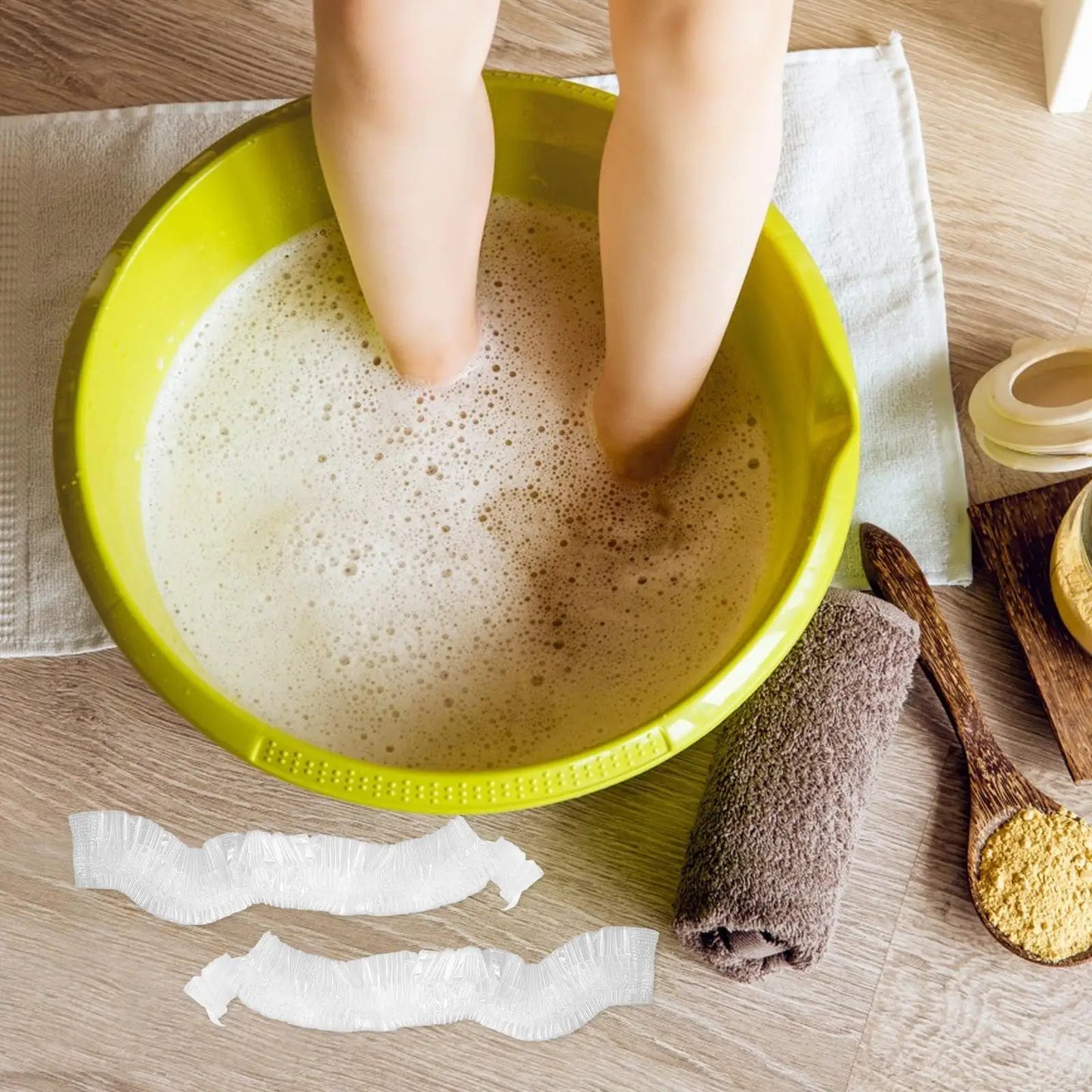 50Pcs Thick Foot Soak Bags Disposable Foot Bath Liners For Salon Foot Tub Covers Home Use Leakproof Foot Soaking Basins Durable