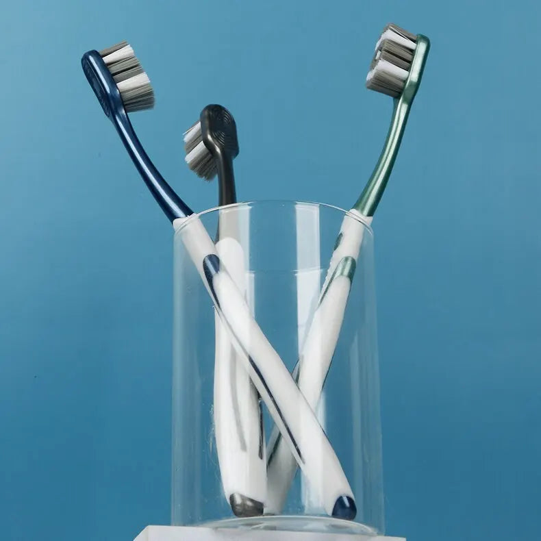6 Pack Hard bristled toothbrush Set