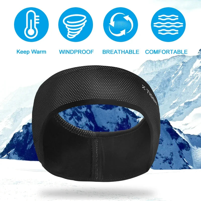 X-TIGER Windproof Fleece Cycling Balaclava - Thermal Sport Face Mask for Winter Biking Running Skiing (Moisture-Wicking/Unisex)