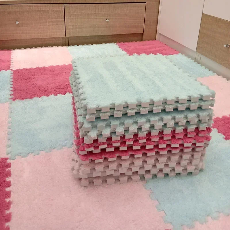 1-20 Pcs Padded Carpet for Baby Carpet Eva Foam Puzzle Carpet Soft Plush Children's Mat in Children's Room Keep Warm Playmat