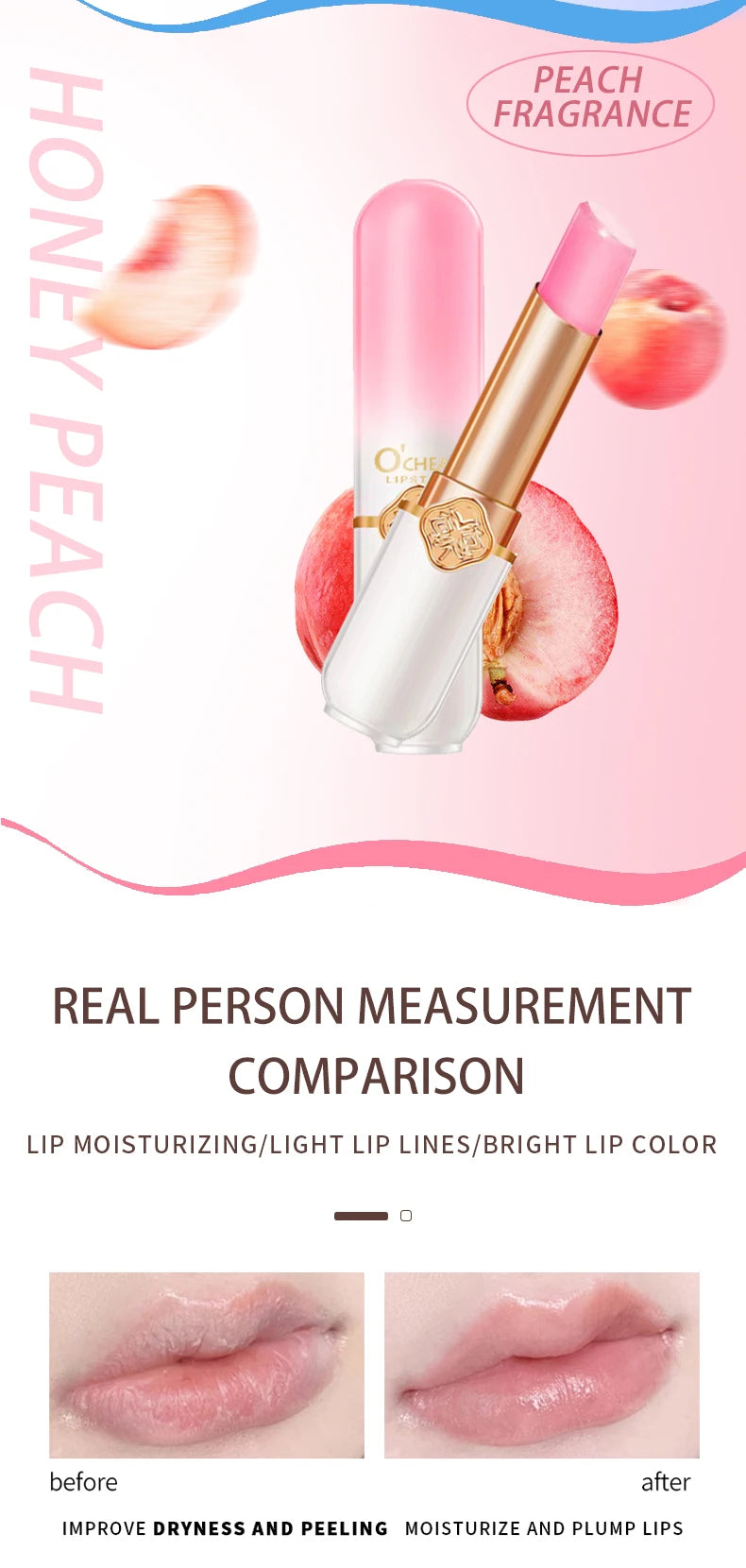 O'CHEAL Color Fruit Lipstick Peach Lip balm