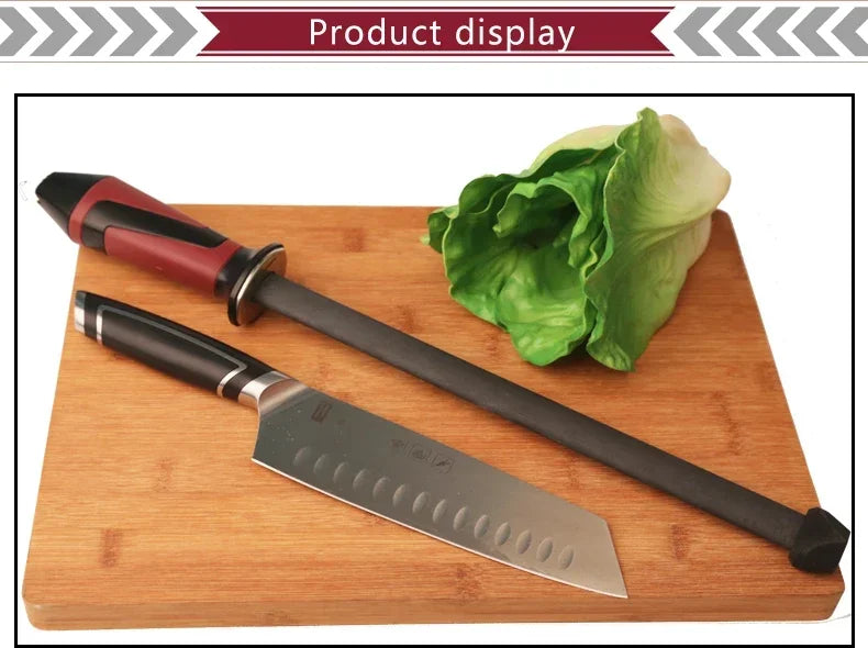 V-SAN Professional Kitchen Knife Sharpener Rod With Comfortable Handle Ceramic high-performance sharpening tool -TV1703 musats