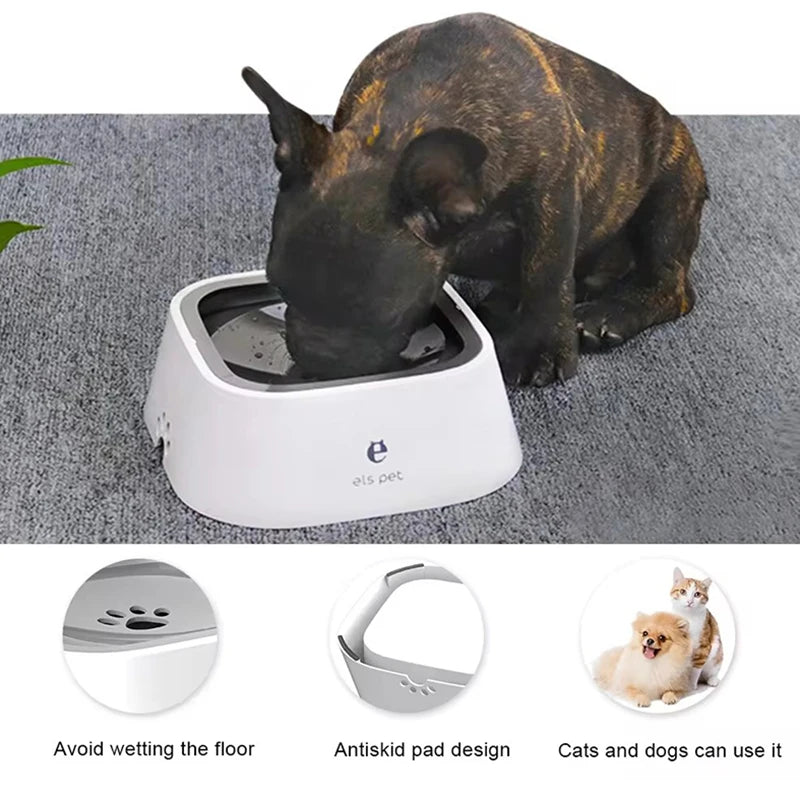 No-Spill Pet Water Bowl – Slow Feeder Drinking Dish for Dogs & Cats