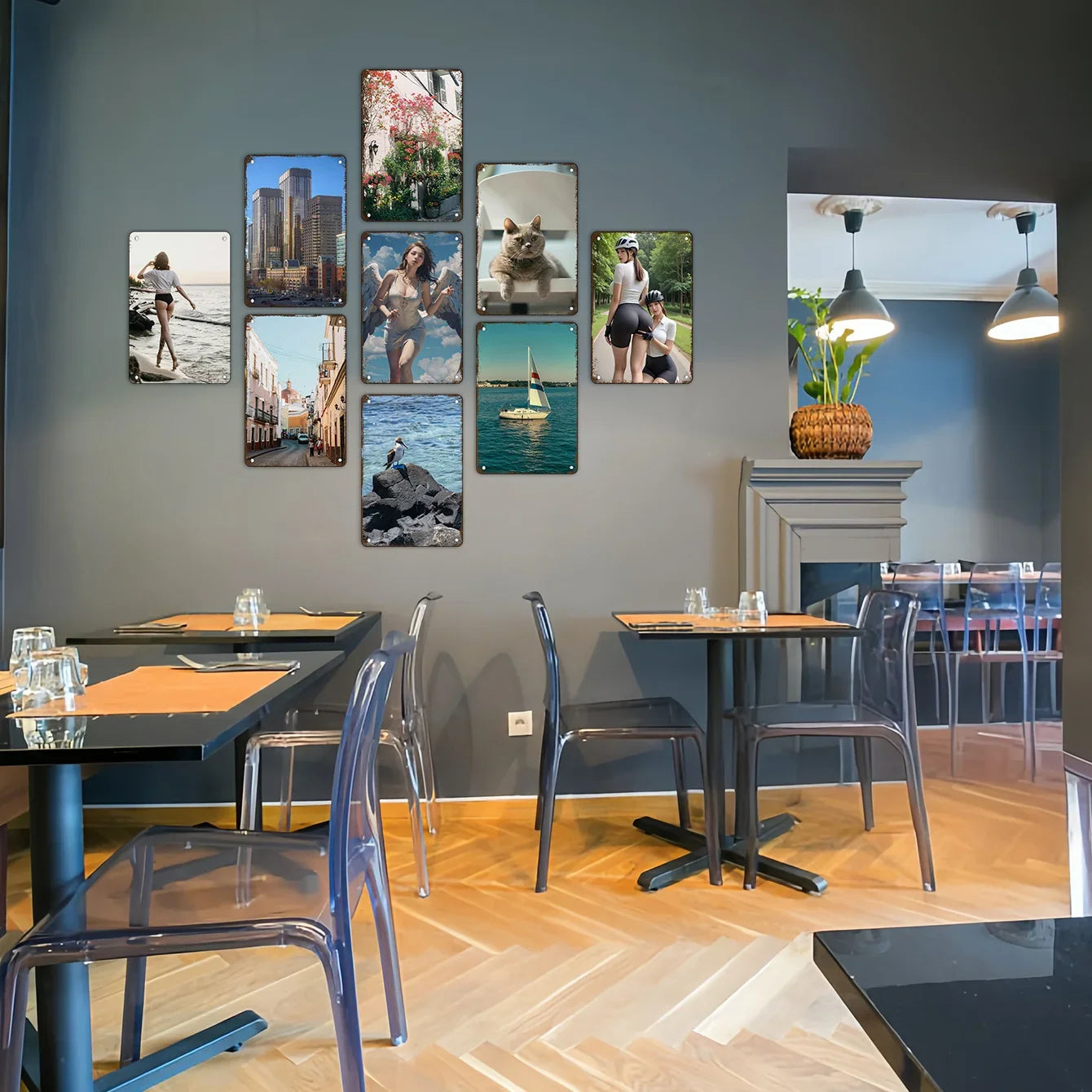 Yang Na Retro English Classroom Decor Tin Sign - Funny Grammar Gift for Teachers, 8x12 Inch Aluminum Metal Wall Art