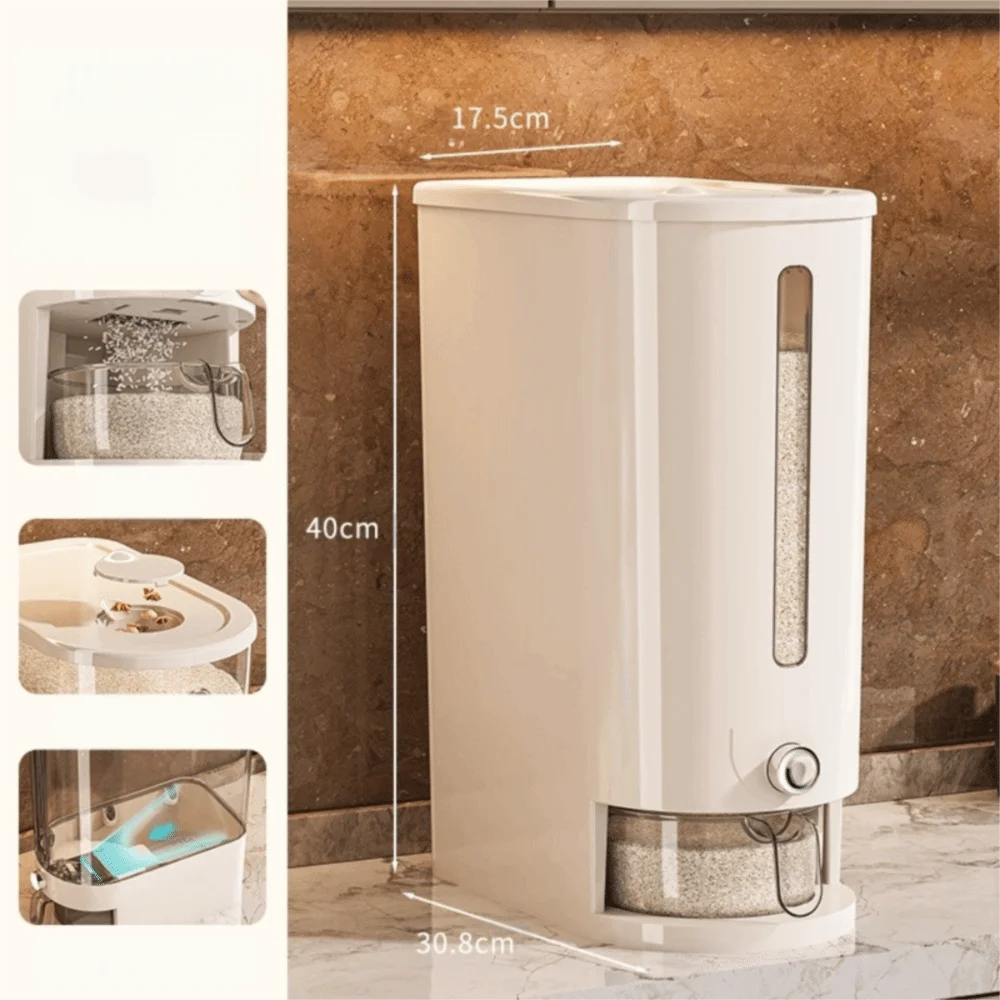 New Insect-proof Rice Storage Container 5/10KG Moisture Proof Dry Food Dispenser Sealed Storage Container Noodles