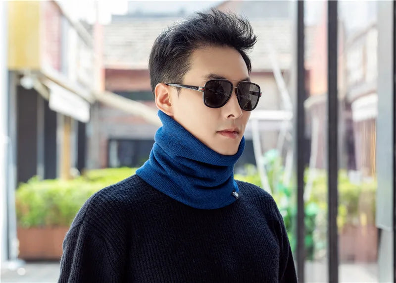 Unisex Solid Cashmere Ring Scarf