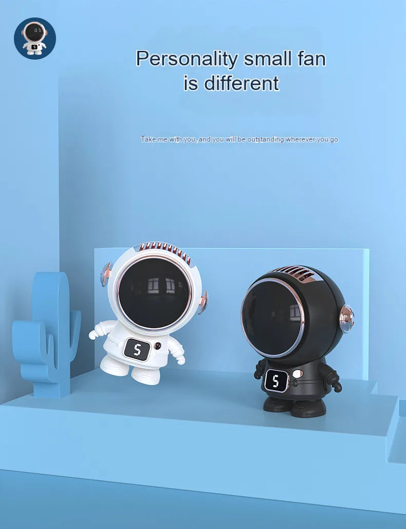 USB Portable Astronaut Hanging Mini Bladeless Cooling Fans Neck Fan