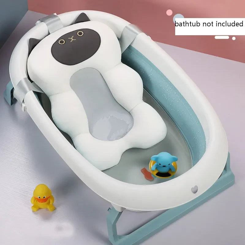 Baby Bath Seat Support Mat Shower Safety Tub Pad Newborn Bathtub Recliner Infant Anti-Slip Soft Comfort Body Cushion Baby Stuff