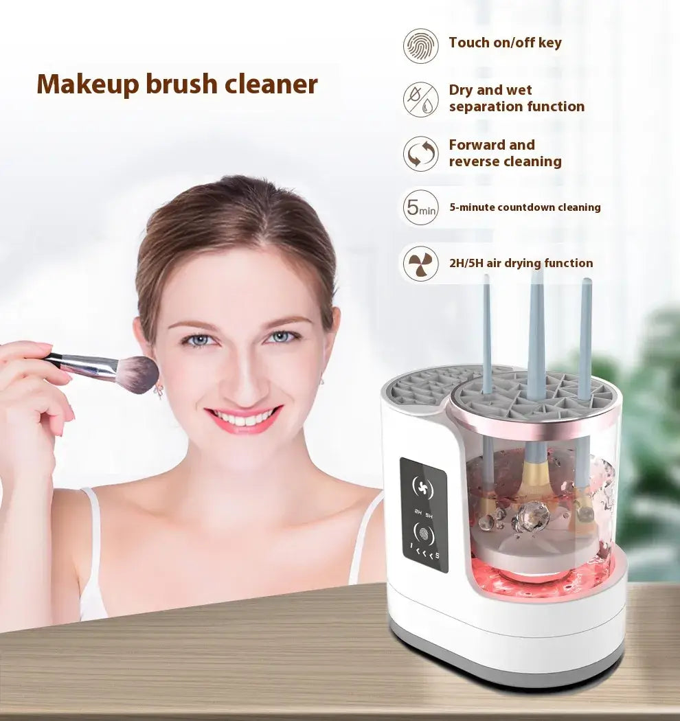 Electric Makeup Brush Cleaner and Dryer - USB Powered with Auto Drying