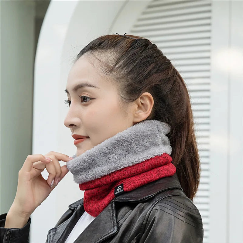 Unisex Solid Cashmere Ring Scarf
