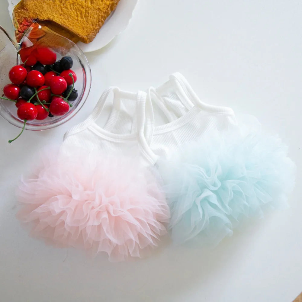Pet Mesh Puffy Tutu Skirt – Layered Skirt for Small Dogs, Teddy Dogs, and Puppies