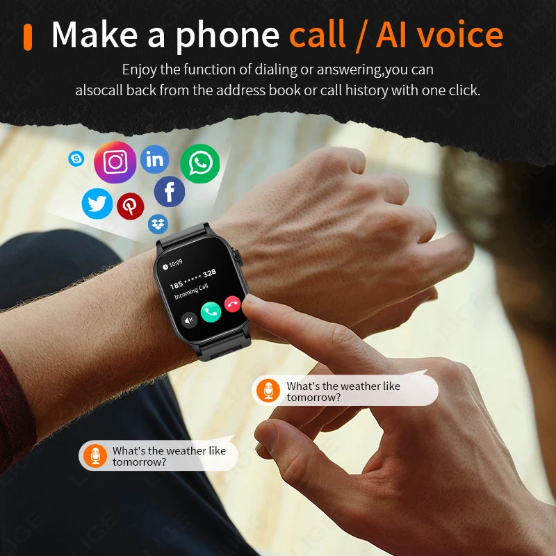 LIGE Bluetooth Smart Watch