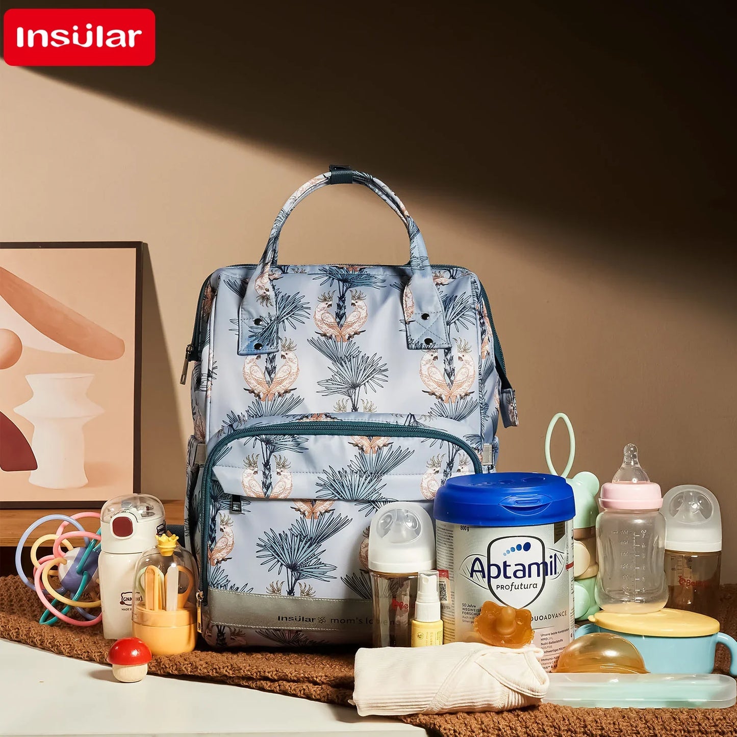 Nappy Bag Backpack Baby Essentials Travel Tote Multifunction Waterproof with Changing Station Pad Stroller Straps Big for Mommy