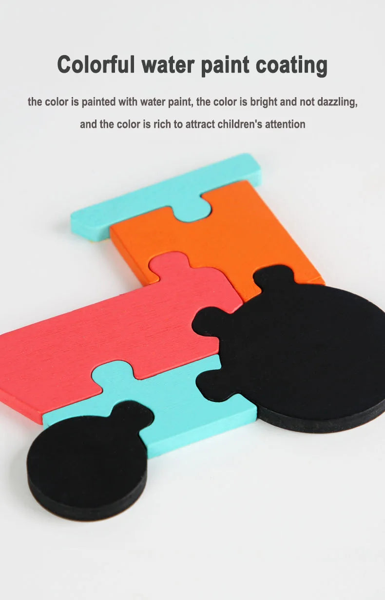 Animals Cartoon Colourful Learning Wooden Puzzle