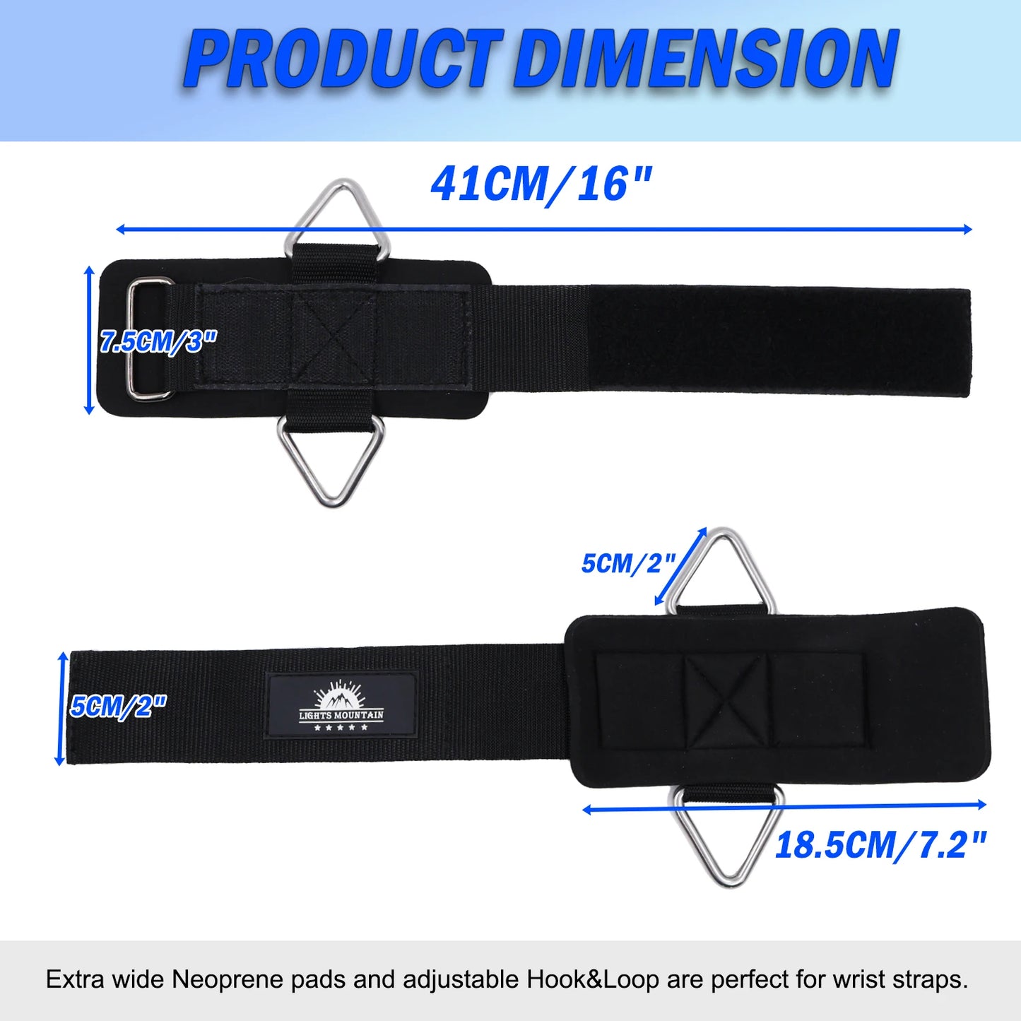 Adjustable Wrist Cuffs Padded Straps for Cable Machines