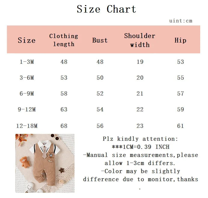 New Gentlemen Romper with Tie Short Sleeved Baby Onesie Summer Daily Wear Jumpsuit Birthday Clothing for Toddler Boy 1-18 Months