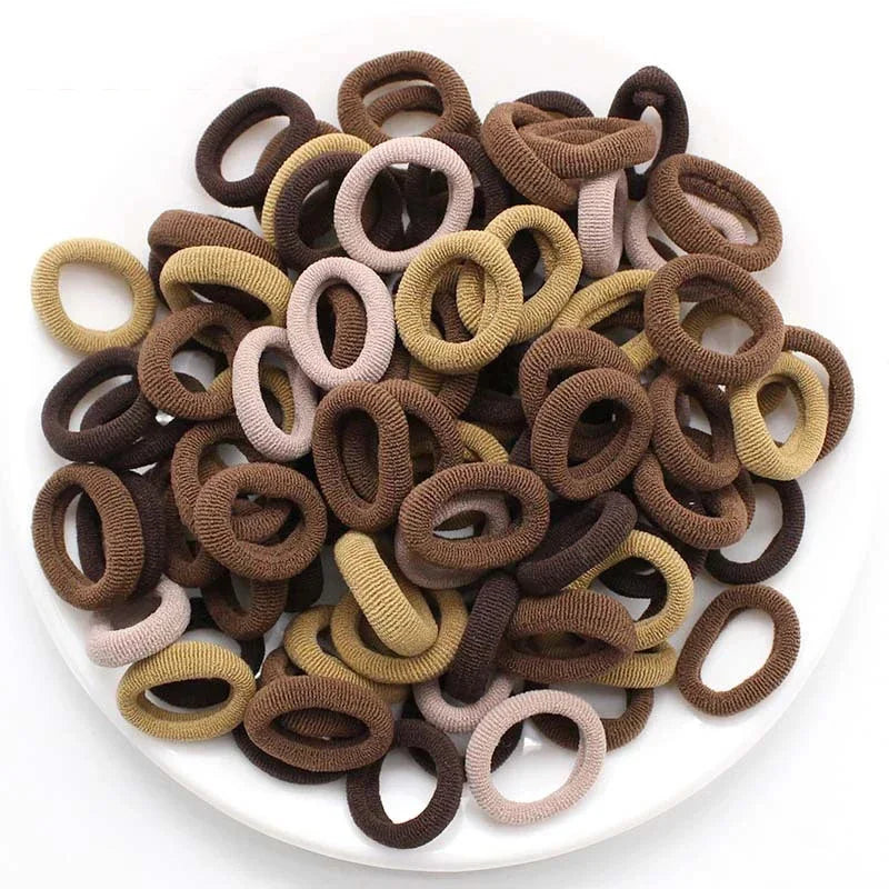 200Pc Colorful Nylon Elastic Hair Bands