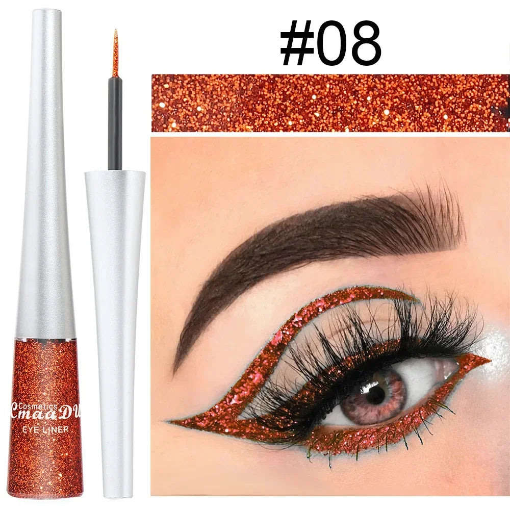 16 Colors Shiny Glitter Liquid Eyeliner
