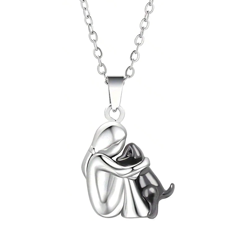 Women and Dog Shaped Necklace