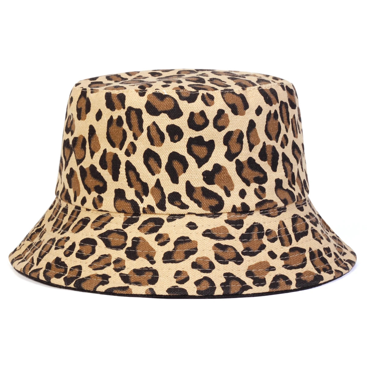 1piece Unisex Leopard Print Bucket Hat Outdoor Sunscreen Leisure Hat Spring Autumn Travel Tourism Beach Vacation