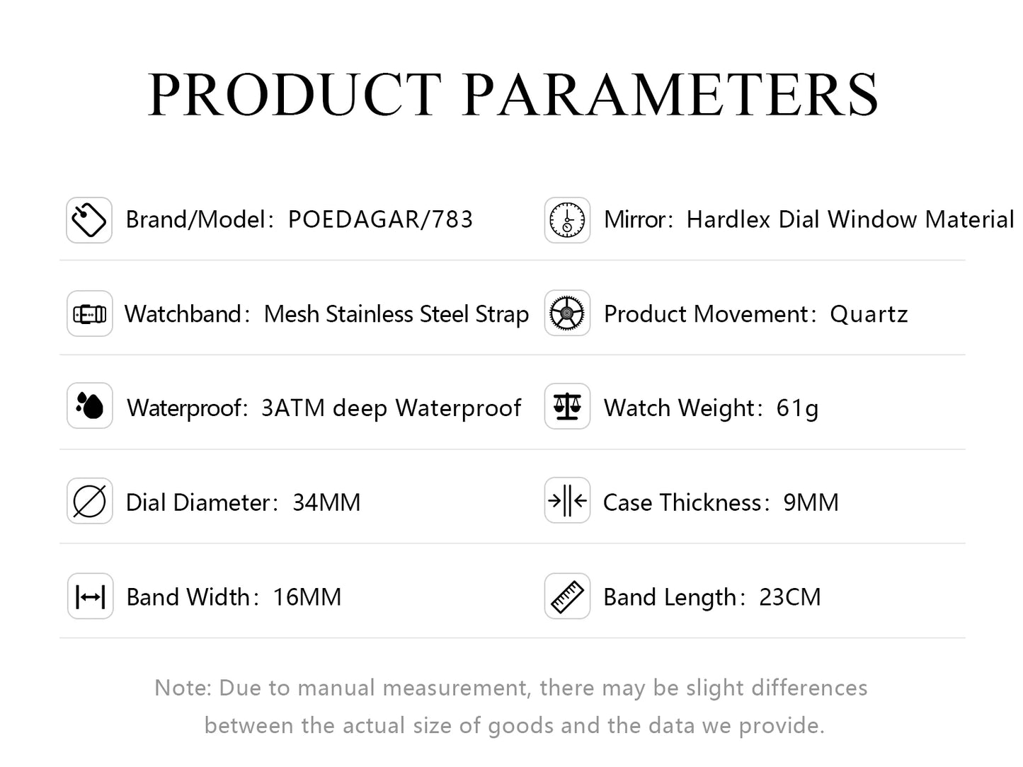 POEDAGAR Top Elegant Fashion Woman Wristwatch Waterproof Stainless Steel Ladies Watch Luxury Women's Quartz Watches Female Reloj