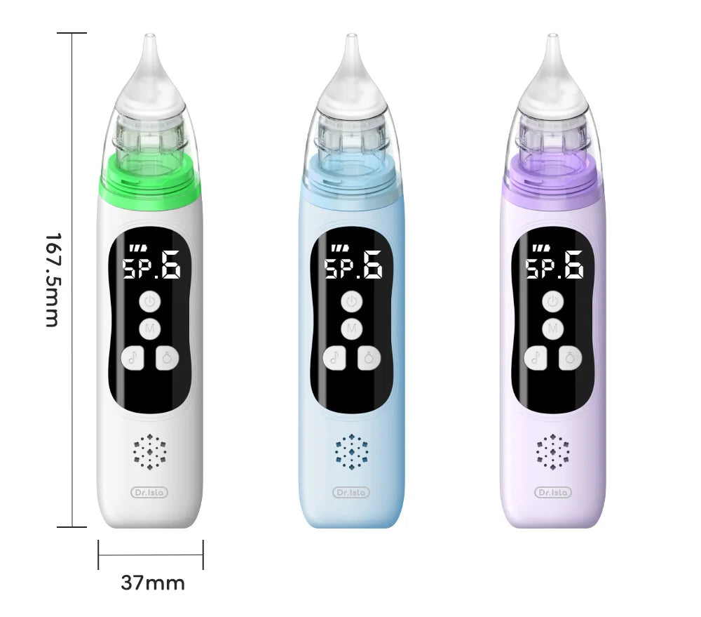 MAMIJOY Baby Electric Nasal Aspirator Nose Suction Device＆Food Grade Silicone Mouthpiece 6 Suction Modes and Soothing Music U94