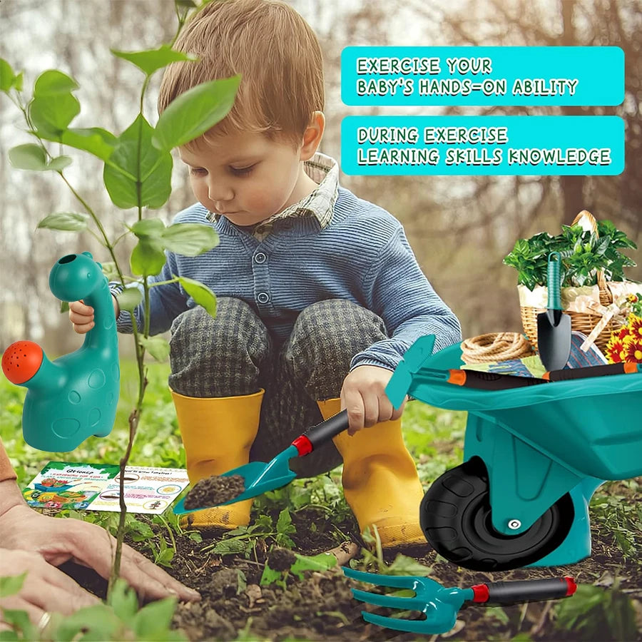 Gardening Tools Outdoor Toys Set Backyard Play Family Roles-Play Game Pretend Play Kids Toy for Boys Girls Children's Day Gifts