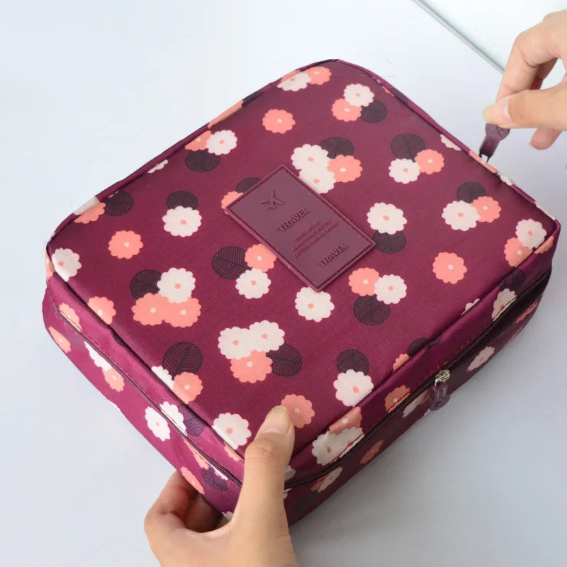 Women's Portable Waterproof Toiletries Organiser Cosmetic Bag