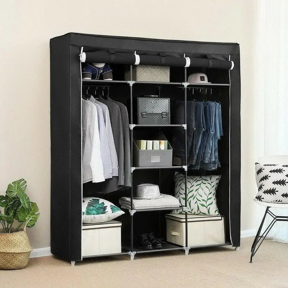 High Quality 69" Portable Closet Wardrobe Clothes Storage Organizer w/Shelf