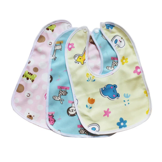 Baby Cartoon Snap Waterproof Bib