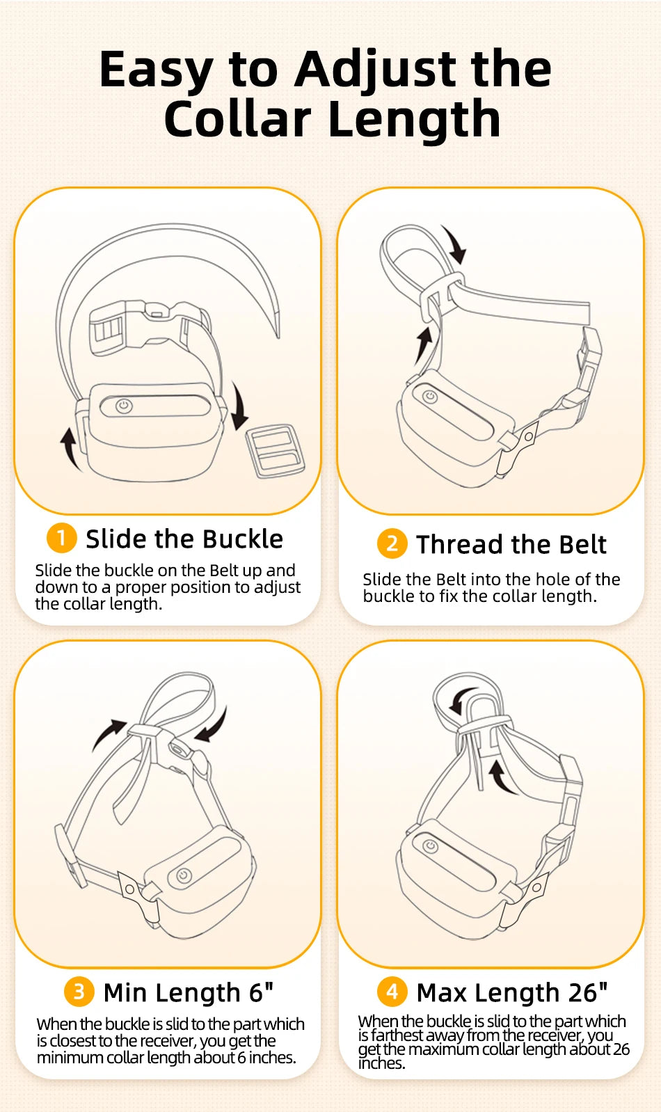 ROJECO Electric Dog Training Collar – Digital Rechargeable Remote with Bark Control, Waterproof, for Dogs