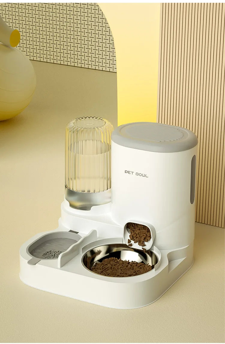 Automatic Pet Feeder – Integrated Cat Food & Water Dispenser for Cats and Dogs