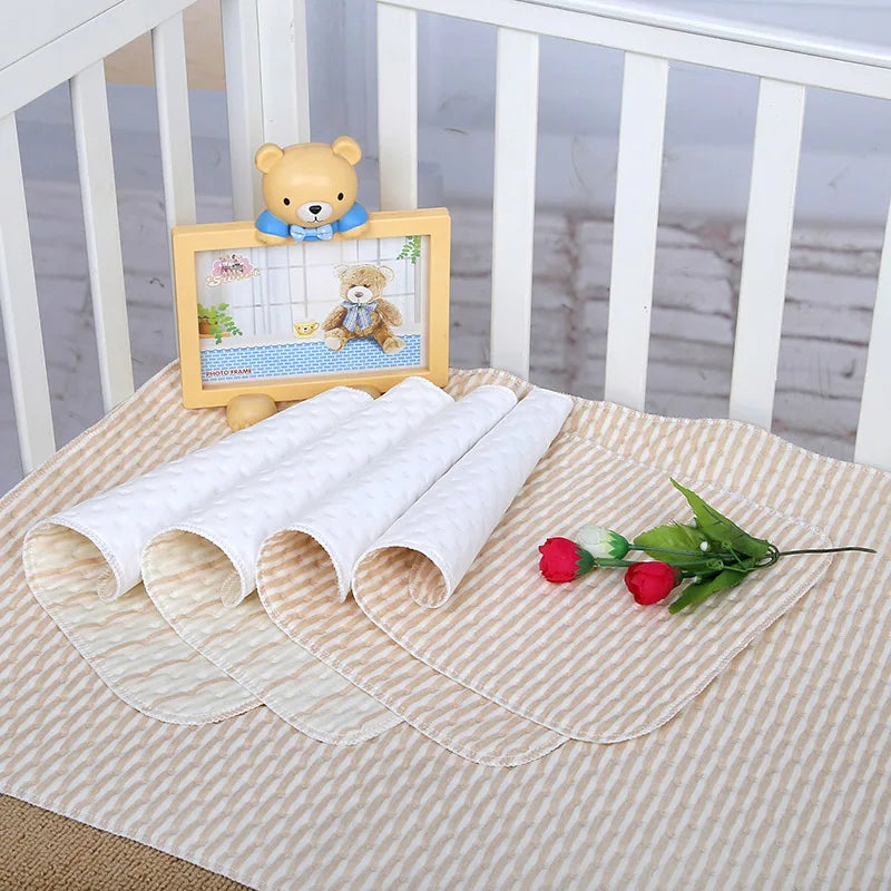 Baby Diaper Changing Mat Infant Cotton Reusable Diaper Pad Waterproof Crib Sheet Washable Newborn Bed Cover Urine Nappy Mattress
