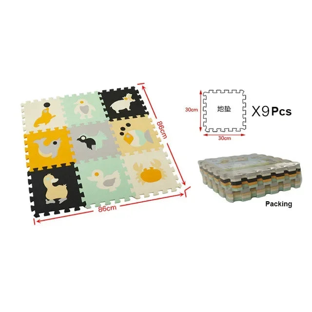 Baby Play Mat 30x30cm Kids EVA Foam Puzzle Carpet Interlocking Floor Tiles Educational Alphabet Numbers Activity Gam Floor Mats