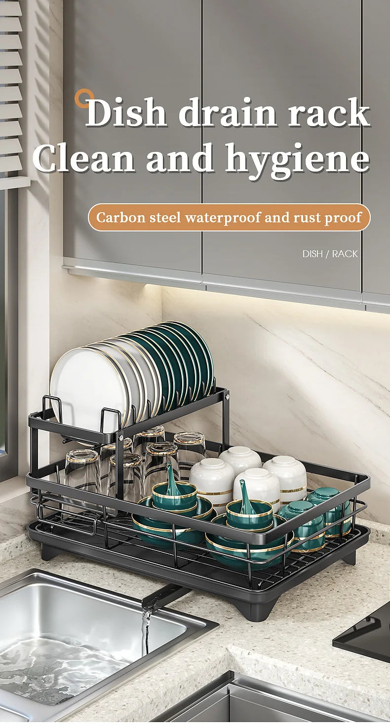 Dish Drying Rack Kitchen Adjustable Stainless Steel Cutting Board Organiser Dish Bowl Drainer Storage Rack Kitchen Utensils