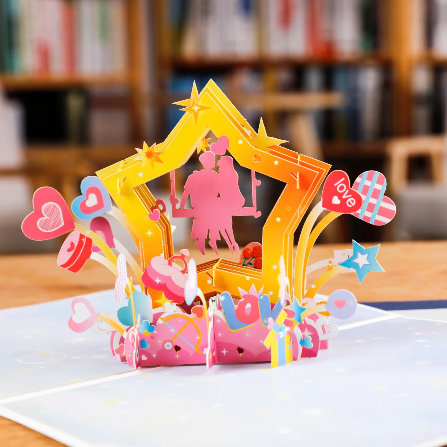 3D Love Pop Up Card for Valentine's Day Wedding Invitations Anniversary Wife Husband