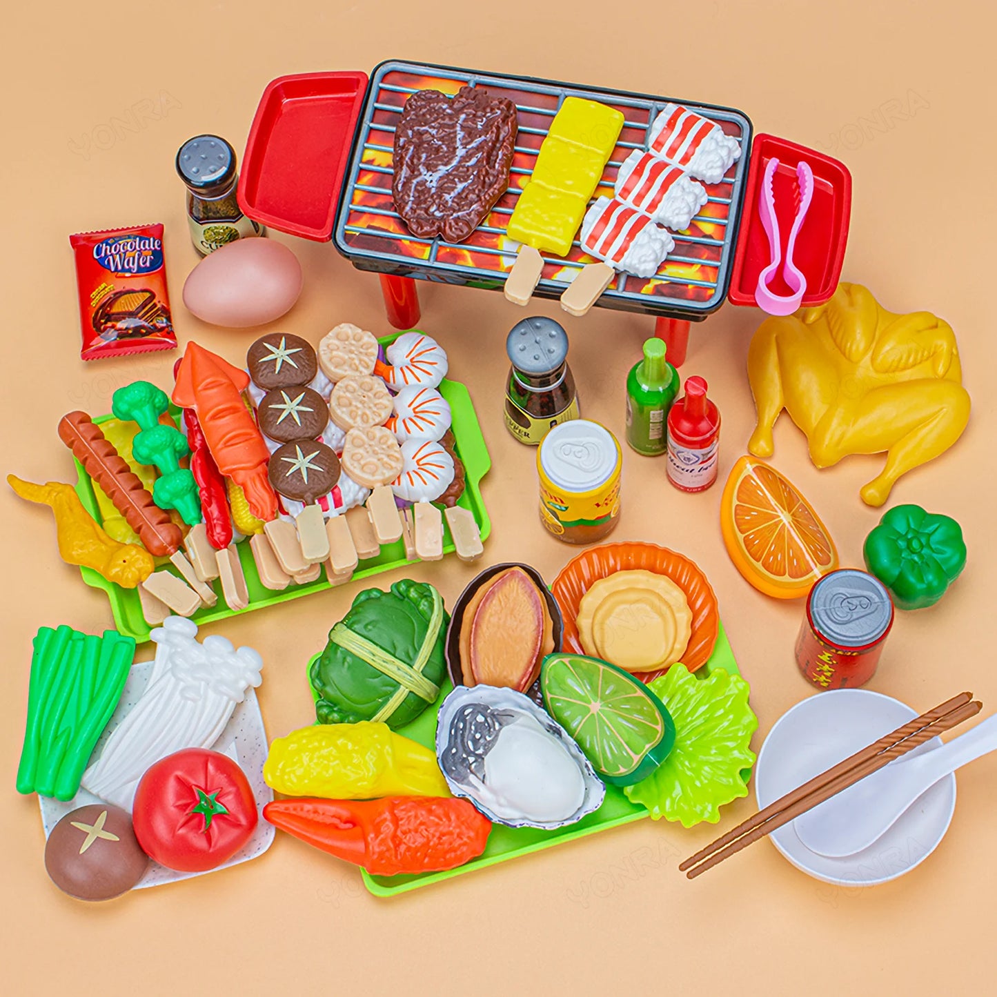 Kitchen Pretend Play Toys Barbecue Set