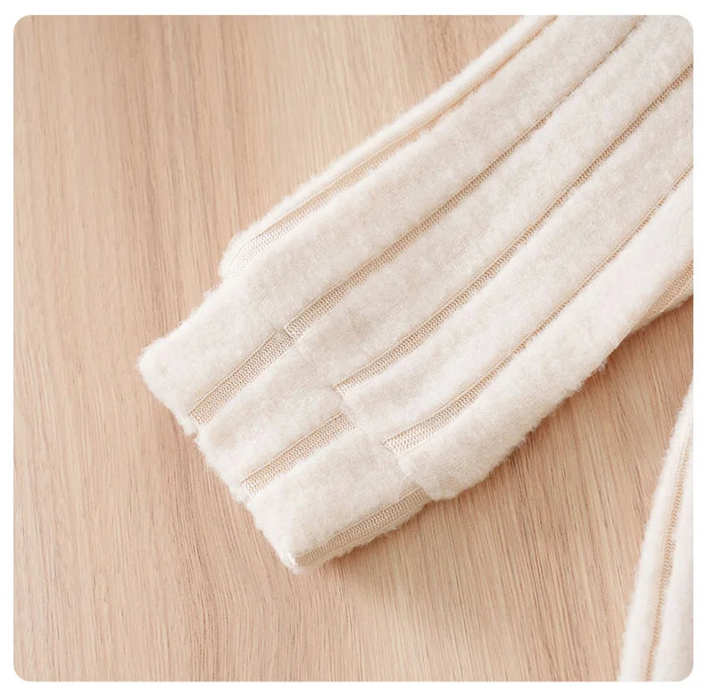 Winter Baby Toddler Onesie+Hats Button Bear Warmth Lovely 0-18 Months Newborn Knitted Romper Round Neck Soft Minimalist Casual