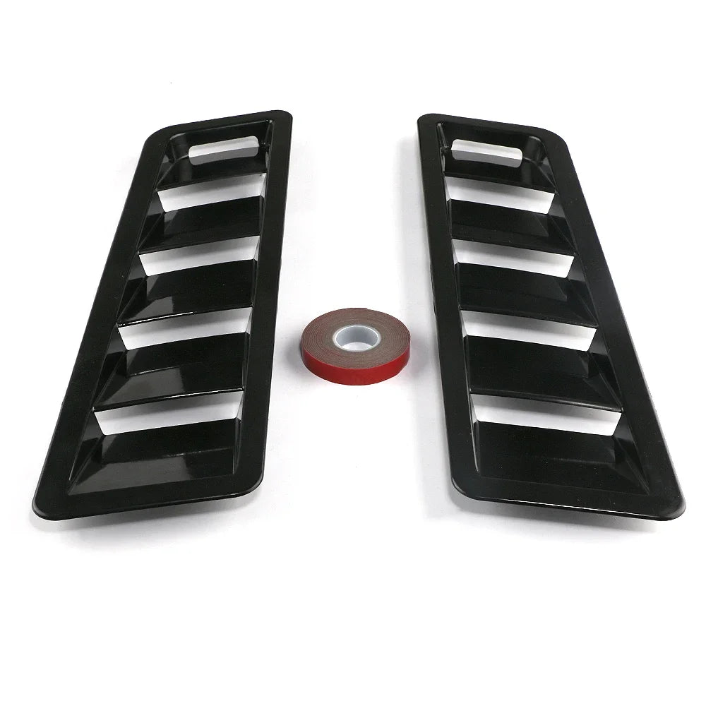 2Pcs Universal Car Hood Scoop Styling Air Vent Trim Louver Air Flow Intake Decor Hood Vents Scoop Bonnet Louvers Spoiler Trim SL