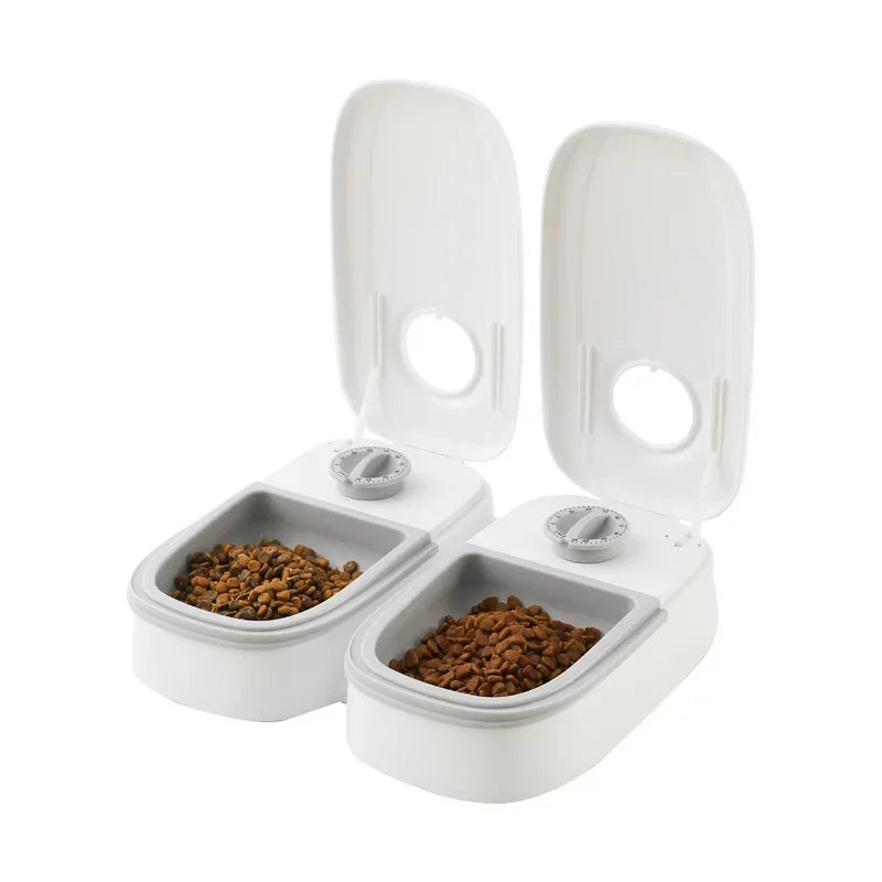 Automatic Timing Feeder Large Capacity Dry & Wet Food Container Electric Dog Double Dish Bowl For Cats Dogs
