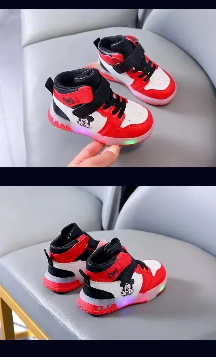 Mickey Mouse LED Shoes – Fun Casual Trainers with Light-Up Soles