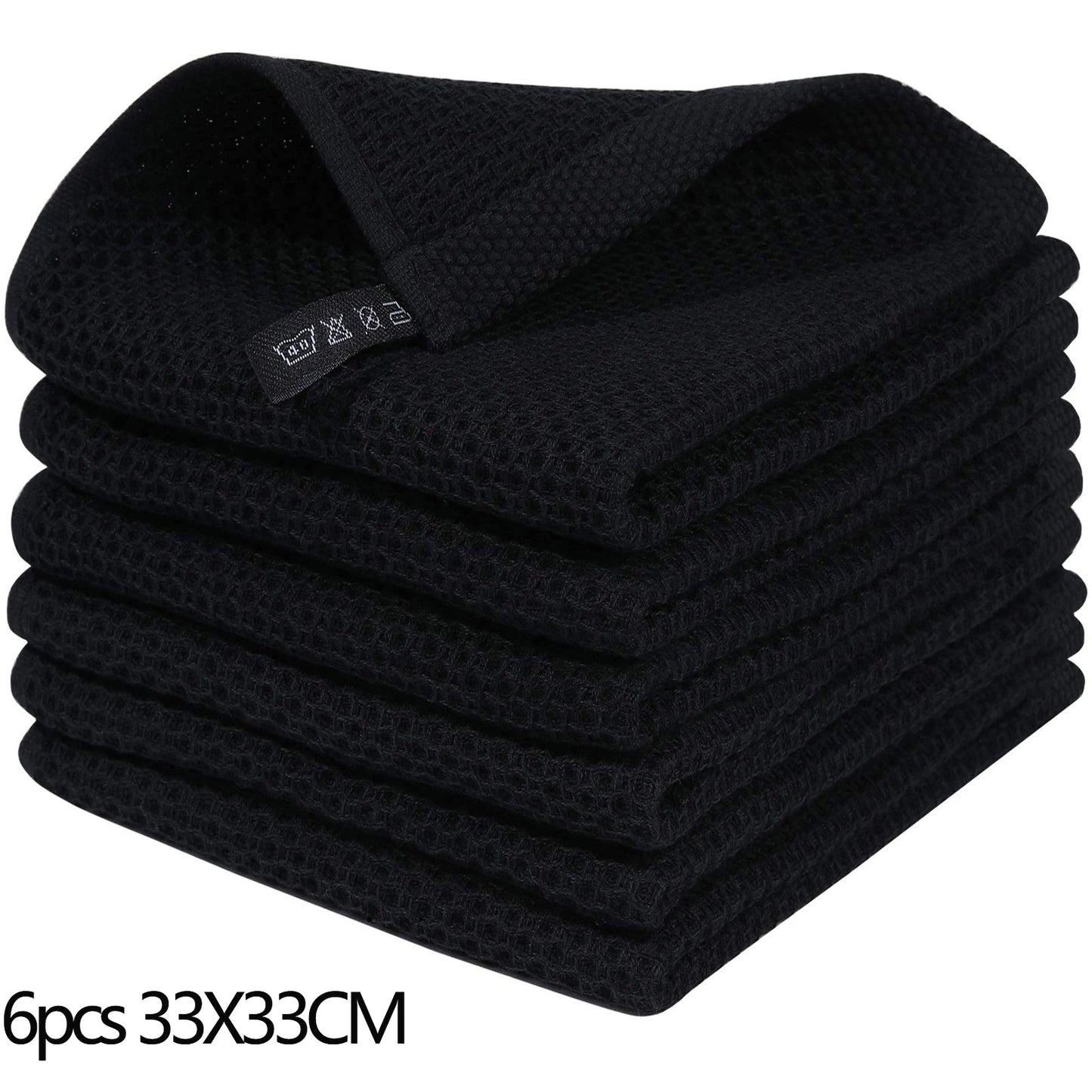 Olanly Kitchen Towel 100% Cotton Dishcloth Waffle Weave Kitchen Cloth Super Absorbent Quick Drying Wash Cloth Home Cleaing Towel