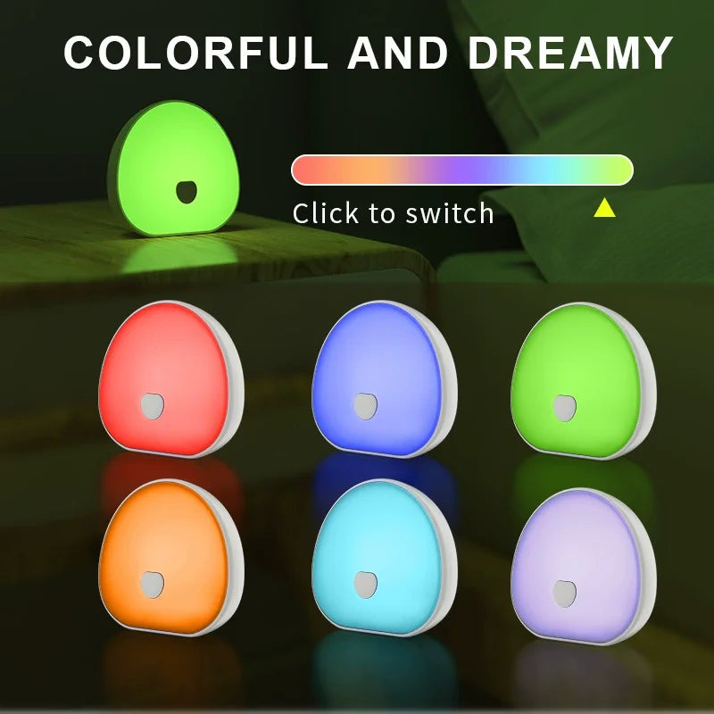 RGB Sleep White Noise Machine with Soothing Sound Touchable Rechargeable LED Night Light Relaxing Audio & Sleep Lamp for Baby