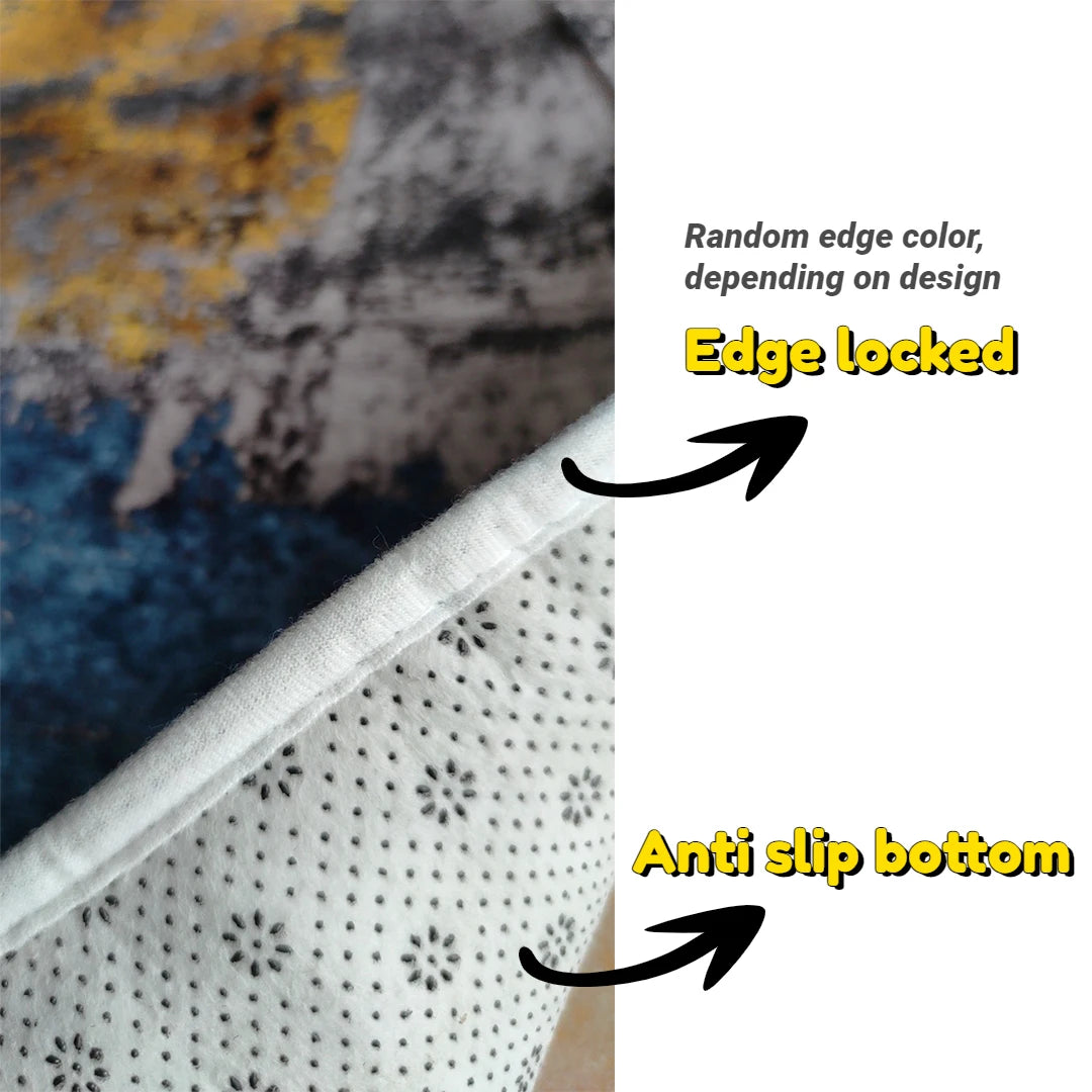 Nordic Simple Style Living Room Sofa Carpet Non-slip Machine Washable Decoration Lounge Rug Modern Soft Fluffy Bedroom Floor Mat