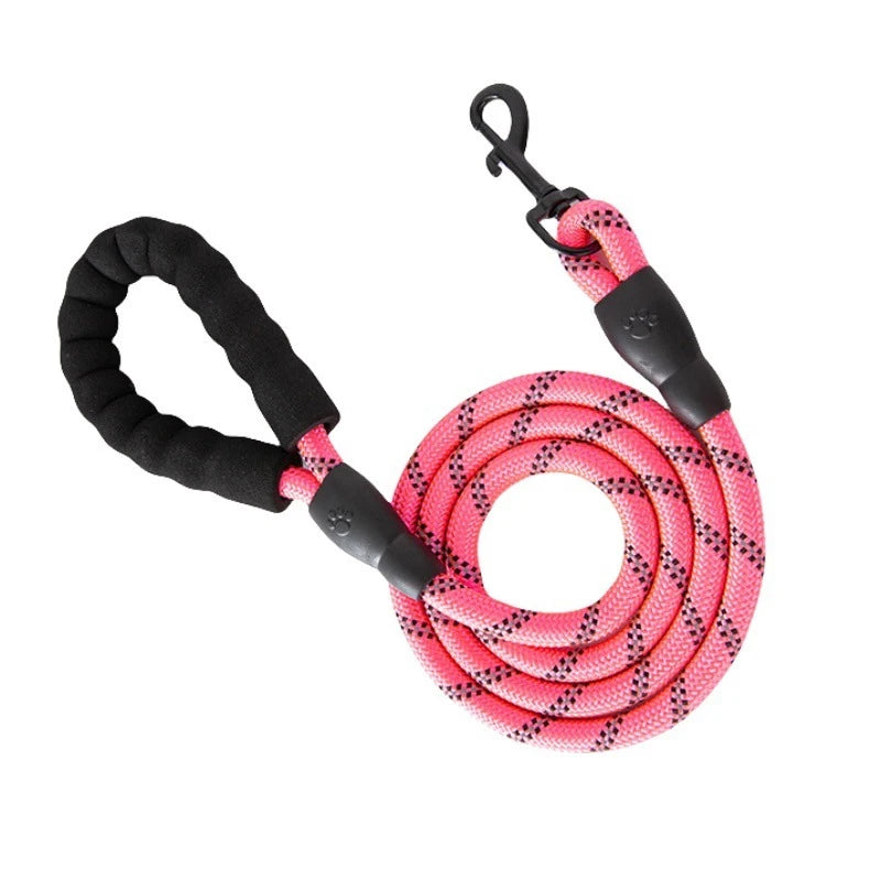 3M Reflective Dog Leash – Padded Handle, Heavy-Duty Double Traction Rope for Small to Large Dogs