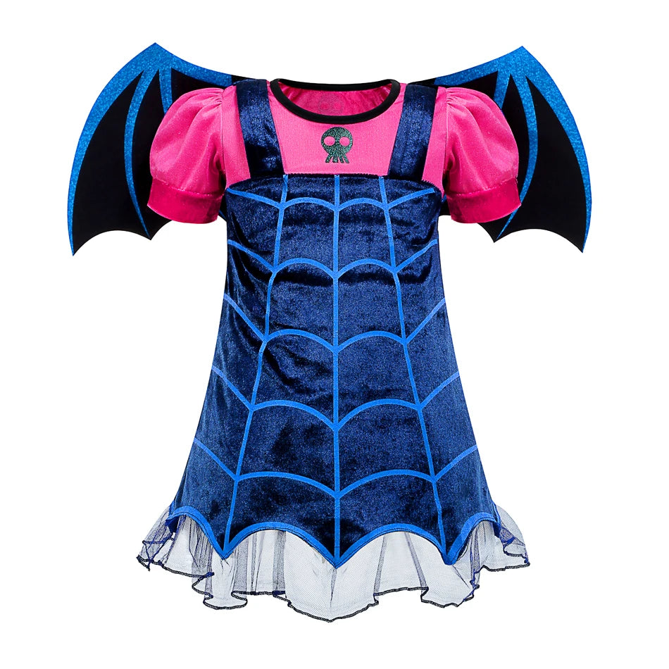 Vampire Cosplay Princess Dress Children Wings Dress Up Christmas Halloween Carnival Girls Saints Disguise Performance Clothing