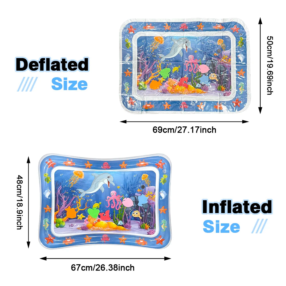 Yeeeasy Tummy Time Water Mat,Inflatable Tummy Time Water Play Mat for Babies, Infants and Toddlers 3 to 24 Months Promote Develo