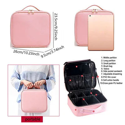 Professional Travel Makeup Cosmetic Bag