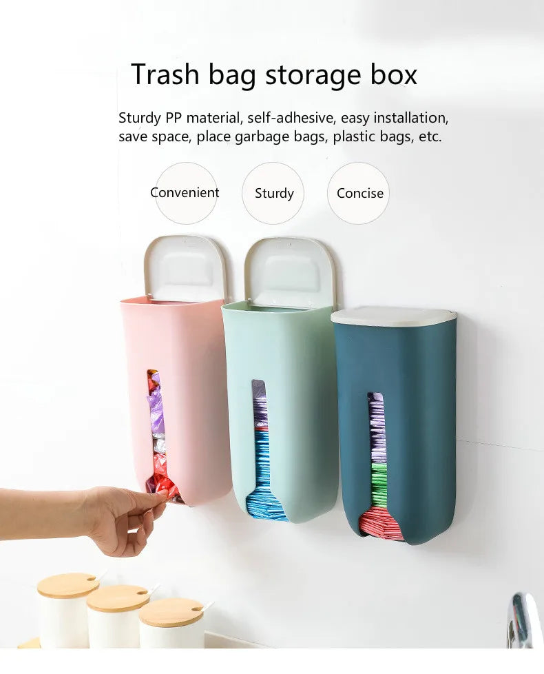 New home life wall hanging kitchen garbage bag storage rack kitchen bathroom plastic bag Nordic style shoe cover storage box